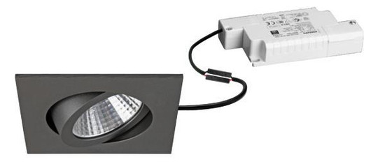 LED-Einbaustrahler 7W 2700K 740lm Konv ti mt 1LED Alu IP20 RF:hochglänzend