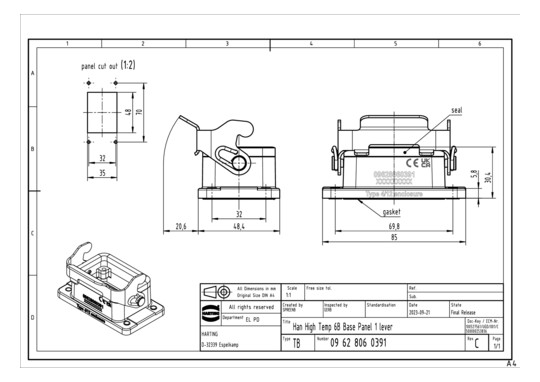HART Han High Temp 6B-agg-LB 09628060391 