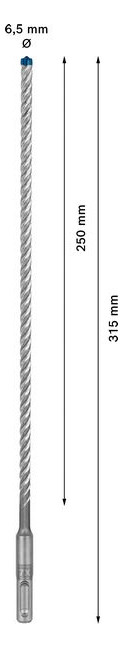 Bild Hammerbohrer EXPERT 6,5x250x315mm Bosch VE à 1 Stück SDS plus-7X-2