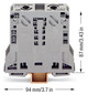 Reihenklemme 10-70qmm Serie 285 1Etage 2kl gr 150A Hutschiene TH35