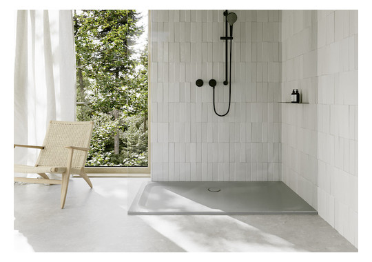 Duschwanne BetteUltra 5806 170x100x3,5cm, Glasur, Mini-Wannenträger, quartz