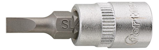 fortis-Schraubendreher-Einsatz 1/4-Antrieb - Schlitz 4x0,8m