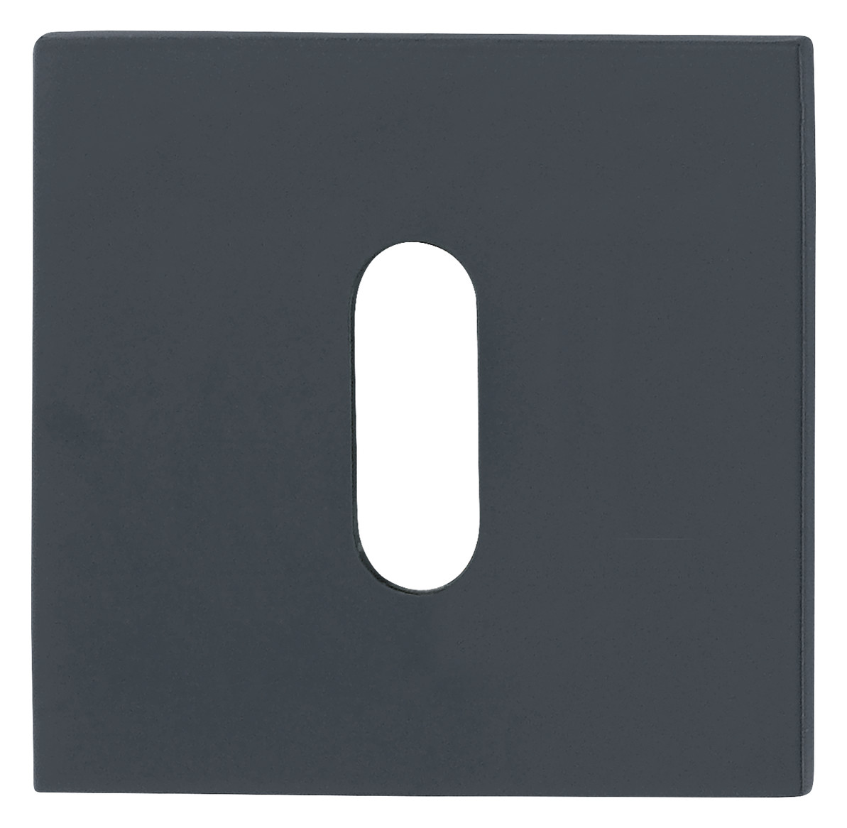 Bild HOPPE Schlüsselrosettenpaar E848NS, außen/innen, eckig, mit Stütznocken, Buntbart gelocht, 2mm, Türstärke min. 35mm, Türstärke maximal 45mm, schwarz matt-0