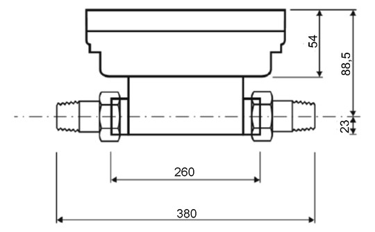 DM Ultra-Wärmezähler Inline qp 3,5 G11/4 x 260mm TF 5,2mm Netz abn RW