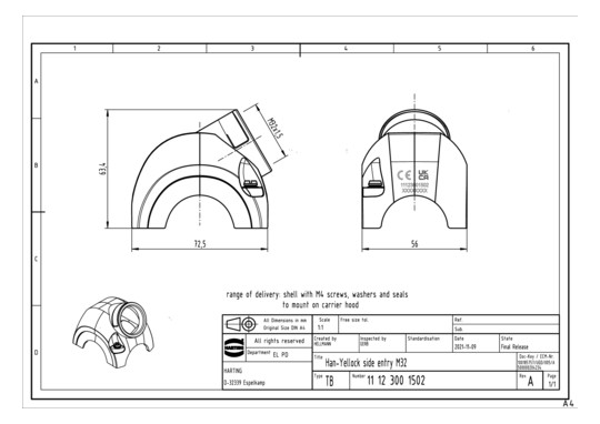 HART Yellock 30 Haube gs M32 11123001502 