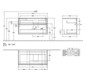 V&B Waschtischunterschrank Collaro 100x54,8x50cm, Waschtisch rechts, LED-Beleuchtung 7,3 W, white wood