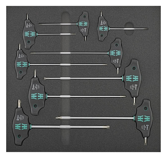 Werkzeugmodul 2/3 - 9-teilig, Wera-T-Griff...