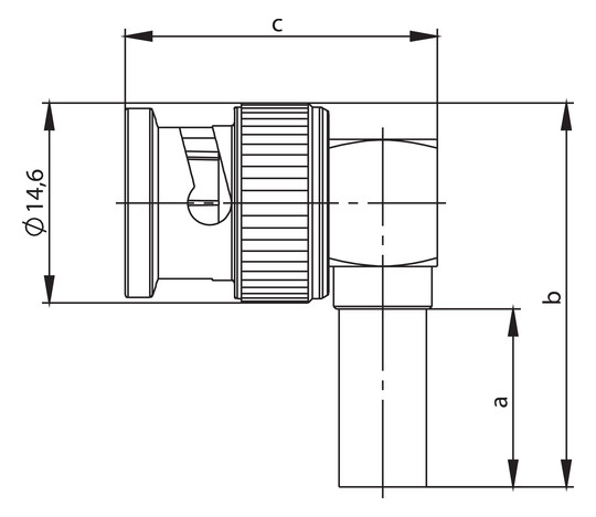 TEGA BNC-Winkelstecker 50Ohm   100023304 