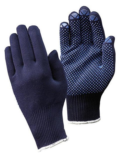fortis-Strickhandschuh, blau mit blauen Noppen Packer -...