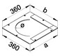 Montagedeckel ST quadrat 340mm trocken 360x360mm 4mm Abdeckung Montageöffnung