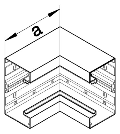 Inneneck GEB-K Alu UT 210x68mm ver-ws besch hfr RAL9016 Inneneck GEB-K Alu UT 210x68mm ver-ws besch hfr RAL9016