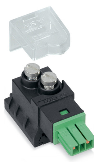 Flachleitungsadapter Serie 893 2p 50V 3A sw Abgriff Schraub