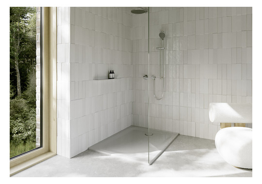 Duschwanne BetteUltra 1670 120x75x3,5cm, Mini-Wannenträger, manhattan