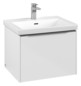 V&B Waschtisch-Unterschrank Subway 3.0 57,2x42,9x47,8cm, mit LED/Griff Aluminium glänzend, brilliant white