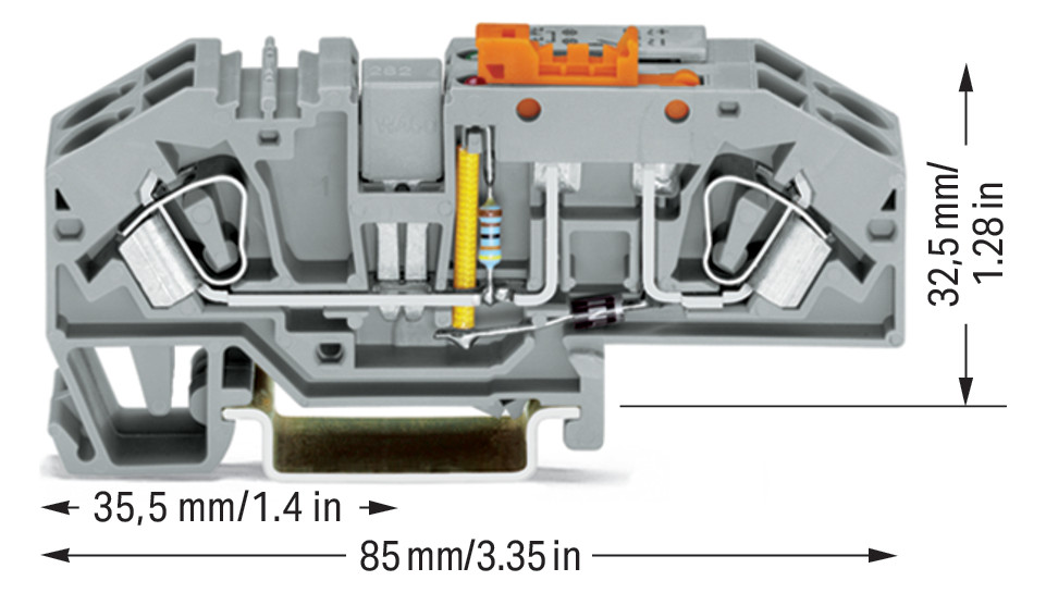 Trennreihenklemme gr Serie 282 0,2-6qmm 30A 1Etage APL_erf.
