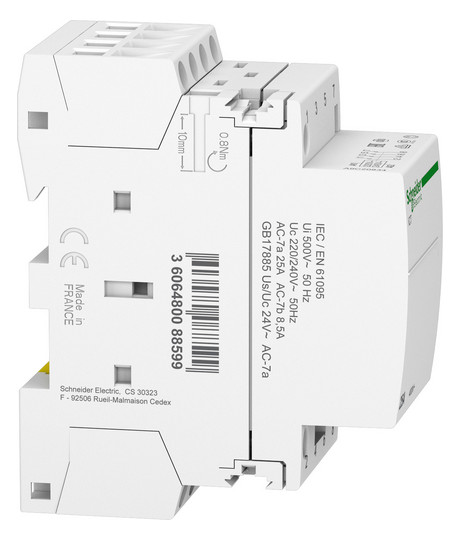 Installationsschütz 25A Acti9 400V/AC 4S 230-240V/AC 2850W/AGL 2TE