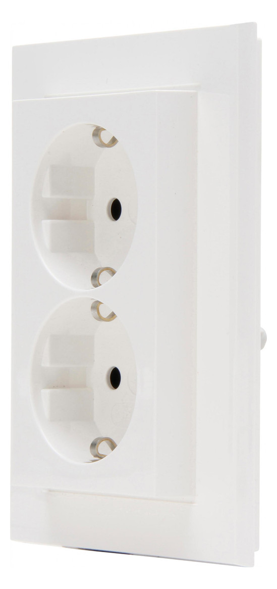 Steckdose 2f rws glz UP IP20