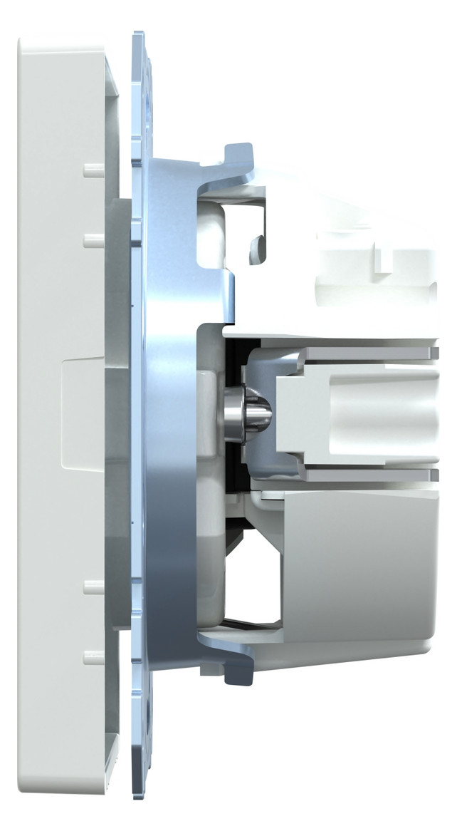 Steckdose 1f lows glz System Design UP m.BS Mit erhöhtem Berührungsschutz IP20