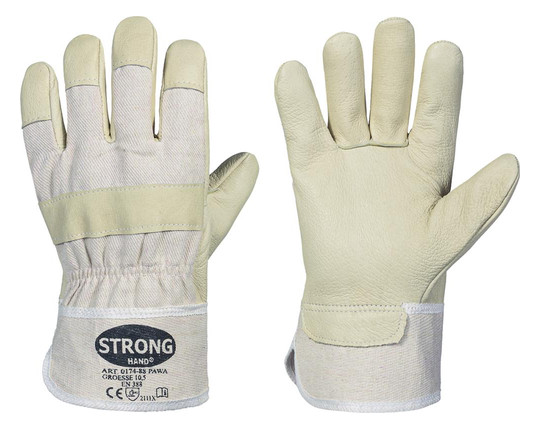 Schweinsleder-Handschuh 88PAWA, hellgelb-natur - Gr.10