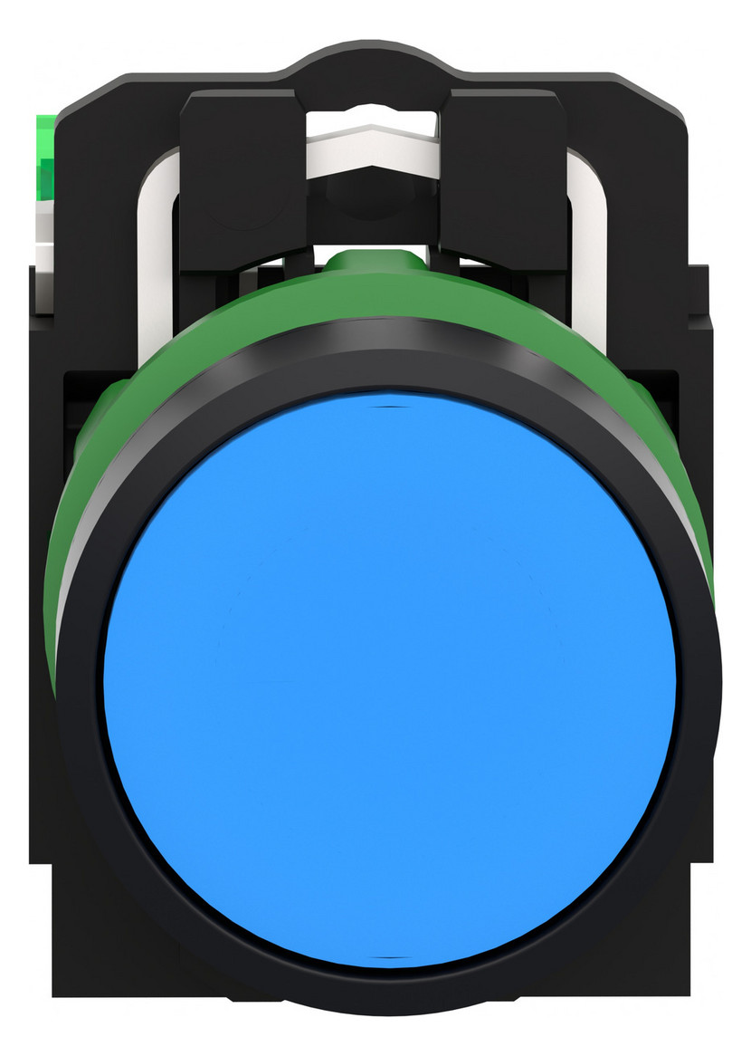 Drucktaster 1f bl rnd Ø22,5mm 1S IP30 fl Tastend