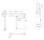 Normbau Stützklappgriff Nylon Care 800mm, 600 mm, Bodenstütze, Papierrollenhalter, verkehrsgrau