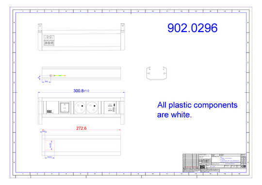 Bachmann DESK 2xUTE 1xUSB A/C   902.0296 