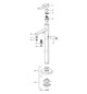 HANSA Fertigmontageset HANSASTELA Wannenarmatur bodenstehend, Zugumsteller, Ausladung 209mm, chrom