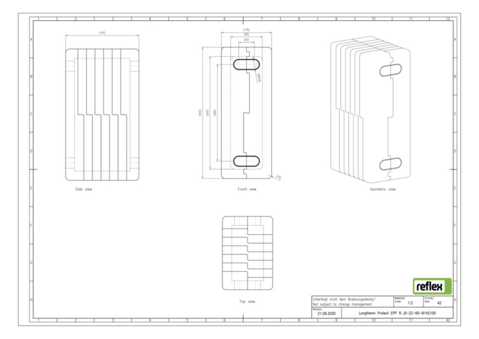 Reflex Wärmedämmung Longtherm Protect R_B-22-60, 25mm, EPP, schwarz