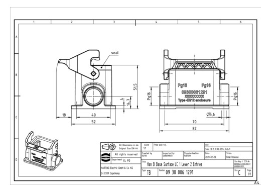 HART Sockelgehäuse           09300061291 