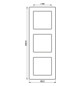 Einbaurahmen 3f aws glz AS / AS 500 Kst f.GEB-K Unterputzmontage Duropl