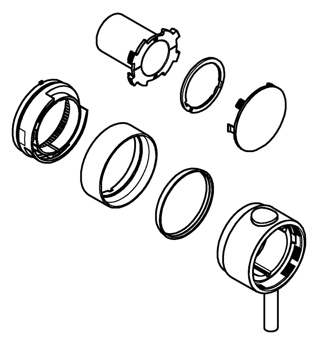 GROHE Temperaturwählgriff 49089 rund für Thermostat-Fertigmontagesets chrom