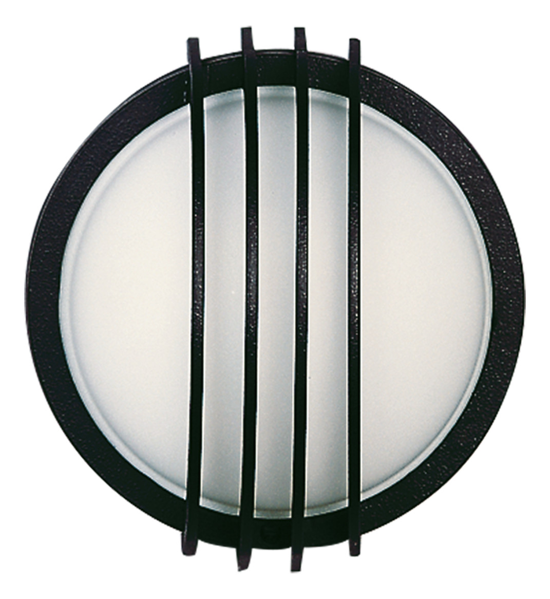 Glasleuchte 75W HV sw IP44 E27 Ø250x125mm