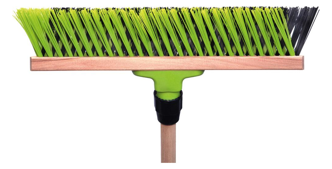Bild Garten- u.Straßenbesen PVC-X-Borsten Ela ston 40cm mit Stiel - floraworld-0
