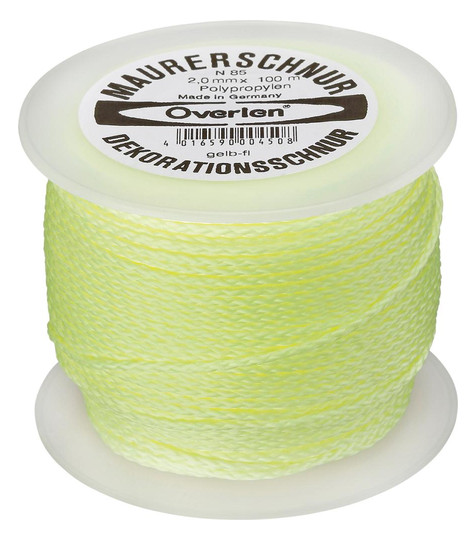 Maurerschnur aus Polypropylen, gelb-fluoreszierend - 100m...