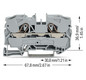 Reihenklemme 0,5-10qmm Serie 2010 1Etage 2kl gr 57A Hutschiene TH35