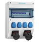 CEE-Kombi Kst gr IP54 1x16A5p400V 1x32A5p400V 4Steckd LS-Schalter