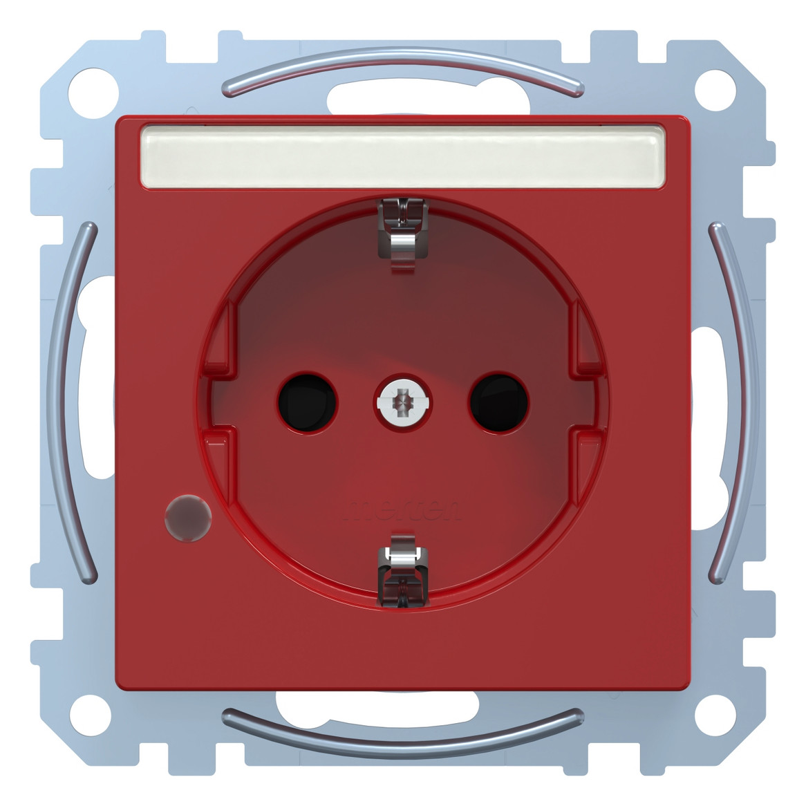 Steckdose 1f rubrt glz System M UP m.BS IP20 rubinrot