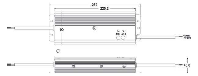 LED-Trafo 1-320W 24V IP65 Metallgeh stat 252x90x44mm