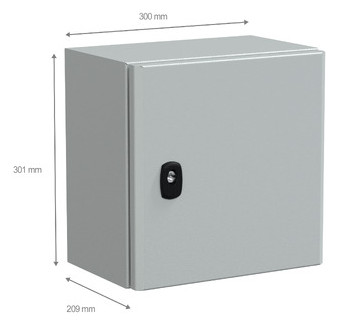 Wandschrank ST IP55 B300xH300xT200mm m.MPL pulverbesch