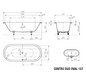 Kaldewei Badewanne CENTRO DUO oval 127 170x75cm, Griffloch, Perl-Effekt, Rutschhemmend, bahamabeige