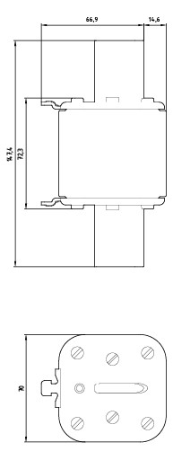 NH-Sicherungseinsatz 630A NH3 500VAC gG Stirnk