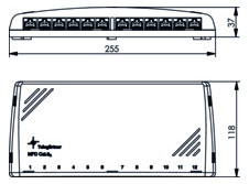Patchpanel 12Ports MPD12-HS K Cat6A Wandmont Schirm RAL7035 118x255x37mm