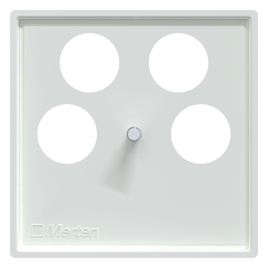 Zentralplatte Sat/TV/Radi System M akws Schraubbef 4f aktivweiß