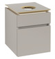 V&B Waschtischunterschrank Legato 45x55x50cm, Waschtisch mittig, Soft Grey