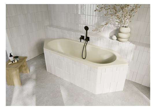 6-Eck-Badewanne BetteStarlet 2080 210x80x42cm, 1 Griff, jasmin