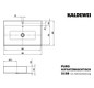 Kaldewei Aufsatz-Waschtisch PURO 3158, 90 x 46 cm, cool grey 90, mit Überlauf, 1 Hahnloch
