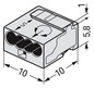 Steckklemme 4f 100V 6A Serie 243 0,6-0,8qmm lgr f.Massivleiter