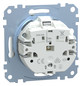 Steckdose 1f akws glz System M UP m.BS IP20 aktivweiß