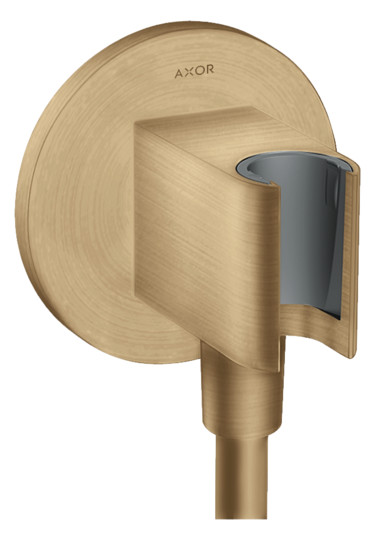 hansgrohe Portereinheit Axor Fixfit rund, mit Rückflussverhinderer, integrierte Haltefunktion, brushed bronze