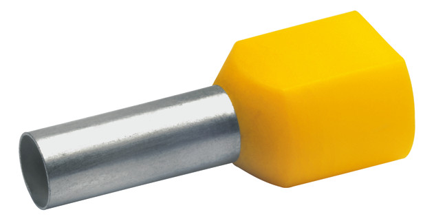 ZW-Aderendhülse 6qmm 14mm isol PP ge Cu Polypropylen (PP) verzinnt ZW-Aderendhülse 6qmm 14mm isol PP ge Cu Polypropylen (PP) verzinnt